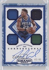 2016 Panini Grand Reserve Cornerstones Quartz 45/49 Justin Anderson #36 Auto 0s3