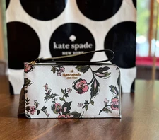 Kate Spade New York Lucy Fall Floral Medium L-zip Wristlet Clutch KL855 Wallet