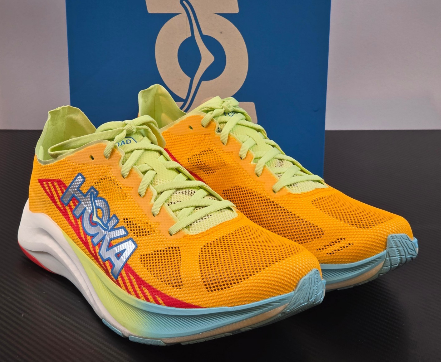 Size 11 Hoka Men's Cielo Road 'Solar Flare Celery Juice' Sneakers 1143490/SYJ image 9