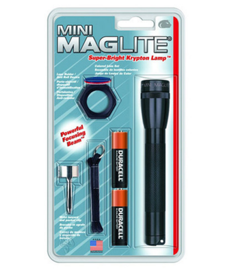 #ad Maglite M2A01C Mini Incandescent 2AA Flashlight Black Combo Pack Accessories $17.69
