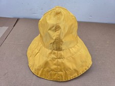 Vintage LL Bean Nylon Hat Yellow Rain Bucket Fisherman USA Size Large Lined
