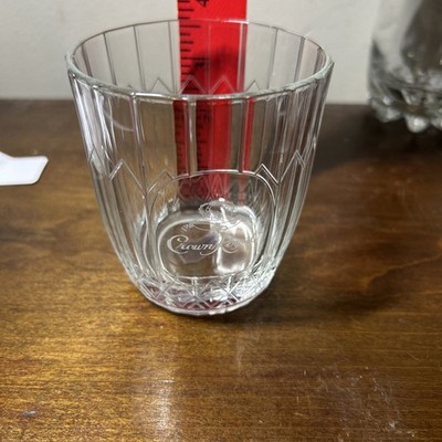 Crown Royal Vintage Whiskey Glasses Etched Logo VON POK (Made in Italy)