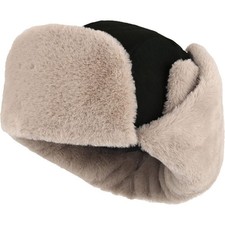 Womens Mens Windproof Winter Hat Ushanka Russian Aviator Warm Hat with Ear Flaps