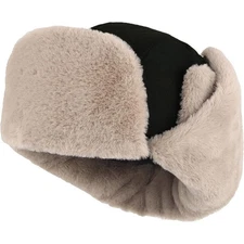 Womens Mens Windproof Winter Hat Ushanka Russian Aviator Warm Hat with Ear Flaps