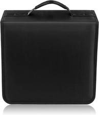 DVD CD Case Holder 256 Capacity Disc Storage Wallet Binder Black