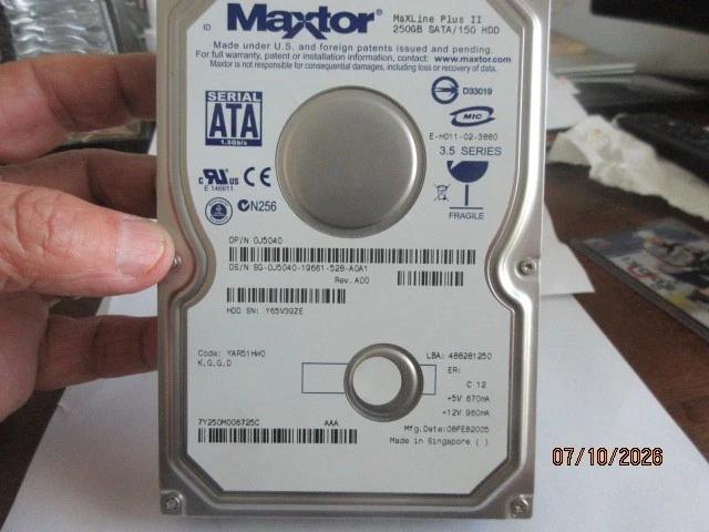 Maxtor 250GB Internal Hard Disk Drives for sale | eBay