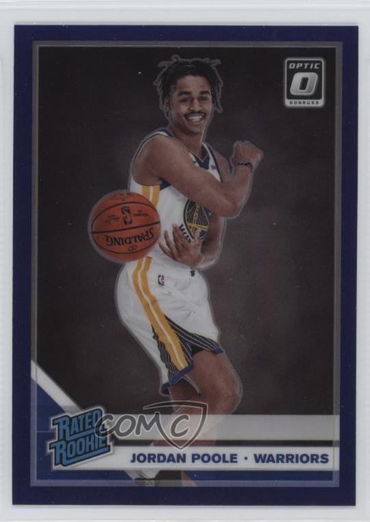 2019-20 Panini Donruss Optic Rated Purple Prizm Jordan Poole #169 Rookie RC 14z2