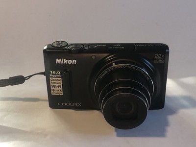 Nikon Coolpix S9600 Black Digital Camera 22X Full HD Works | eBay