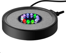 LED Aquarium Bubbling Stone Disk, 4 Inch Fish Tank Bubbler