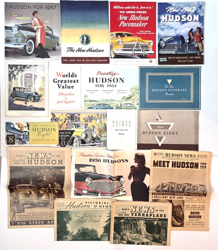 Vintage Hudson Automobile Sales Brochure Literature Lot 17 Pc 1950s Dealer Books