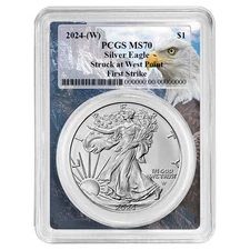 2024 (W) $1 American Silver Eagle PCGS MS70 FS Eagle Frame