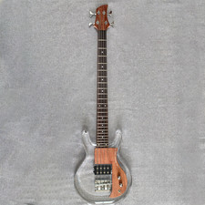4 String Dan Armstrong style Clear Acrylic Electric Bass Guitar Maple Neck