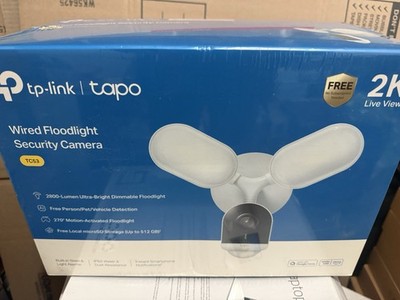 TP-Link Tapo 2K Floodlight Camera Outdoor Surveillance Security Wired