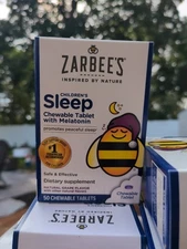 Zarbee's Childrens Sleep 1mg Melatonin Grape 50 Chewable Tab Kid Drug-Free Fresh
