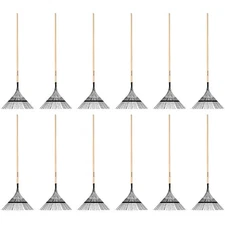 12PK Aluminum 22" Steel Lawn Landscaping Rake Union Tools 64-430 64430