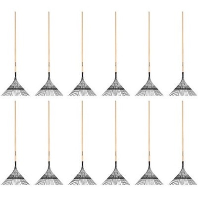 12PK Aluminum 22'' Steel Lawn Landscaping Rake Union Tools 64-430 64430