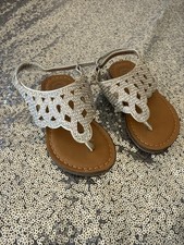 Baby Toddler Girl Silver Wonder Nation Sandals 4 Sparkle Glitter