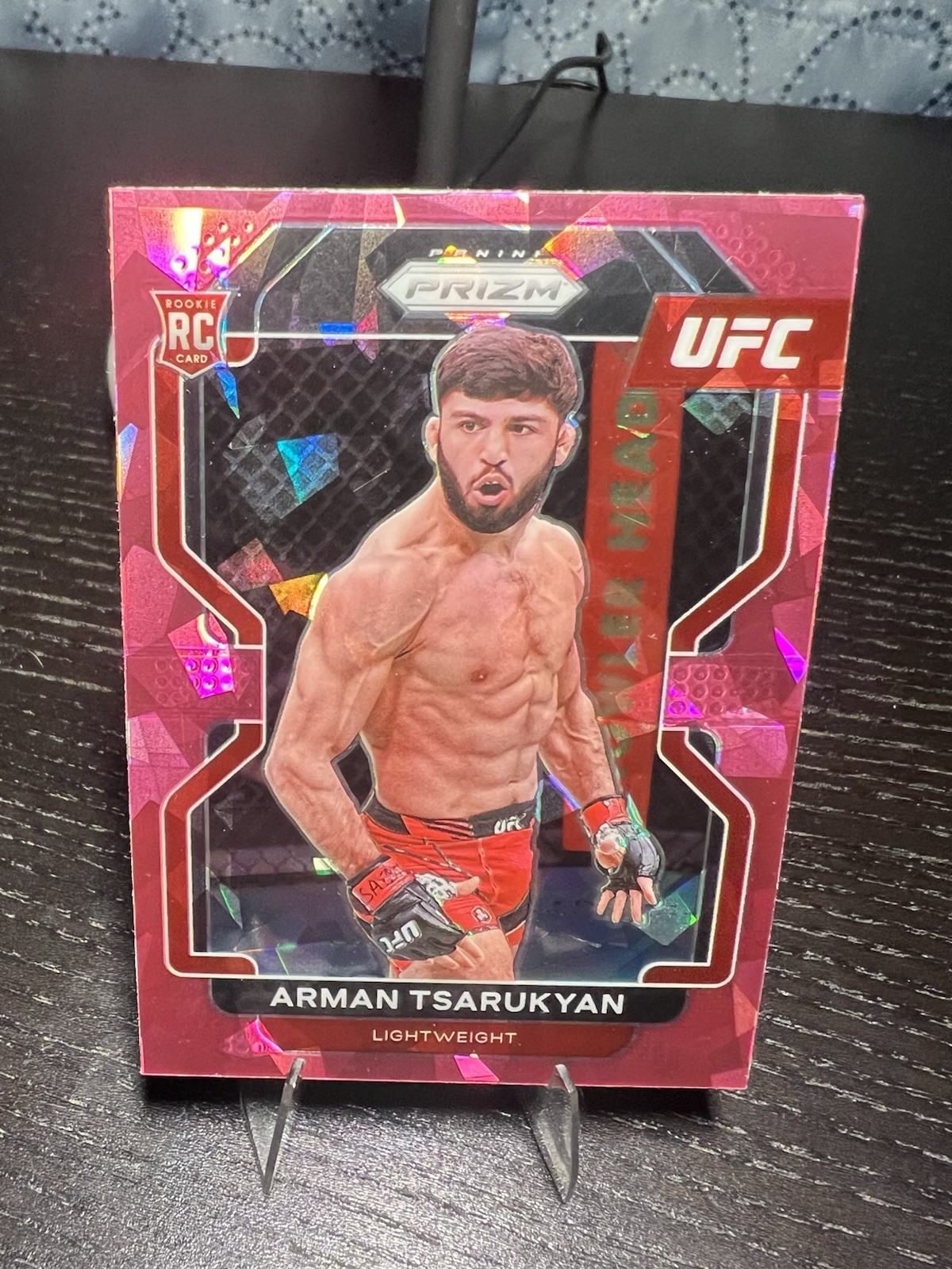 2022 Panini Prizm UFC - Arman Tsarukyan #187 Pink Ice Prizm (RC)