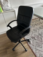 Black Executive Swivel Office Chair, High Back, Armrests, Seat Height Adjust