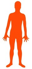 Spandex Full Body Costumes Zentai Bodysuits X-Large Brighter Orange