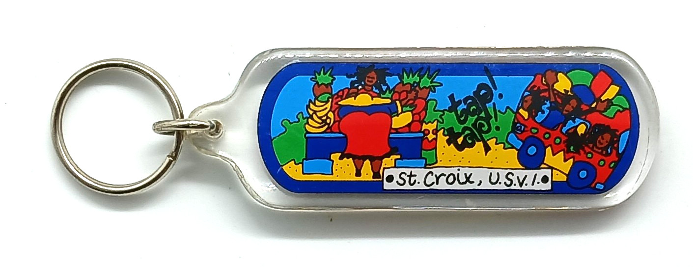 Vintage St. Croix US Virgin Islands Sayings Slang Keychain Keyring