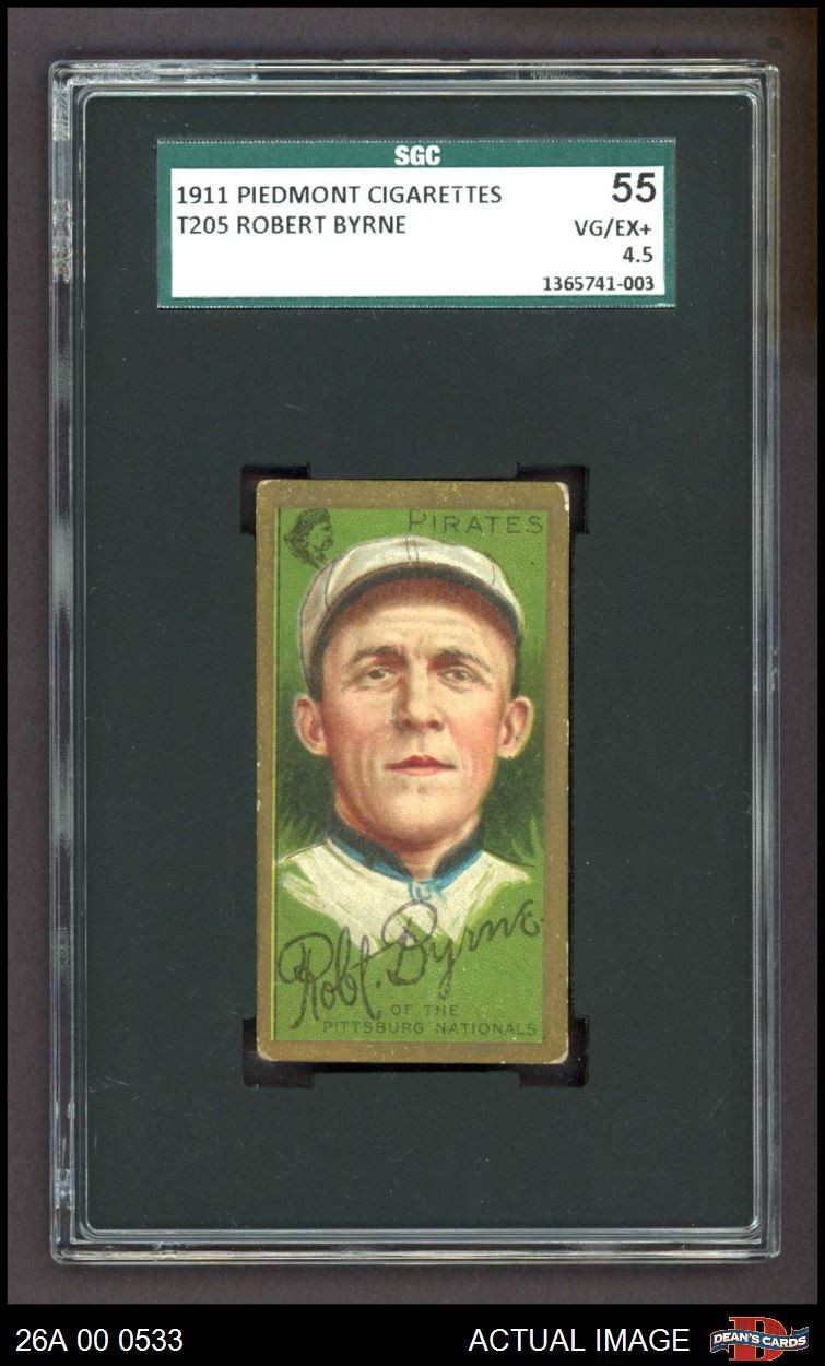 1911 T205 Robert Byrne Pirates SGC 4.5 - VG/EX+