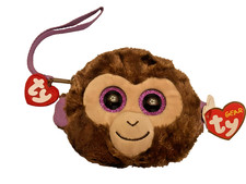 Ty Gear Coconut The Monkey Wristlet Coin Purse New Fuzzy Animal