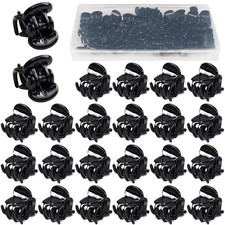 JANYUN 48Pcs Mini Hair Claw Clips Black Tiny Non Slip Strong Grip Women Girls