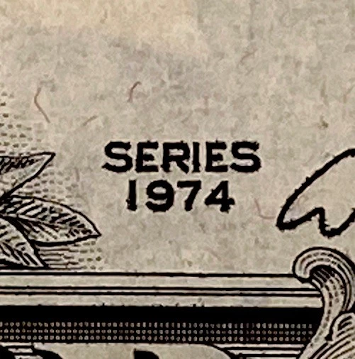 Vintage Series 1974 L 22060461 F Fancy Serial Number One Dollar Bill RARE FRN DC - Image 2 of 4