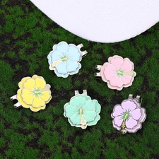 5pcs Magnetic Golf Ball Markers for Women, Stainless Steel Flower Golf Ball M...