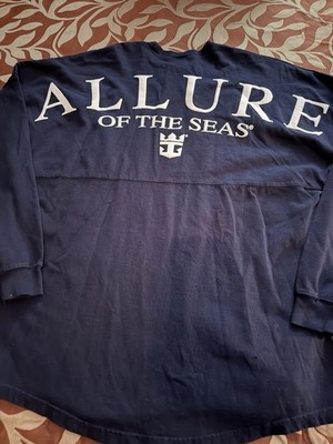Allure of the Seas Spirit Jersey  Shirt Mens Large  Blue Royal Caribbean Cruises