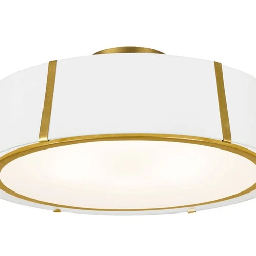 Crystorama Fulton 24" Wide Antique Gold Drum Ceiling Light - Picture 5 of 6