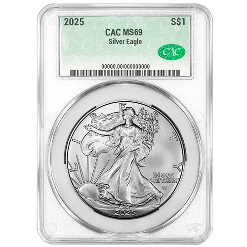 2025 $1 American Silver Eagle CACG MS69