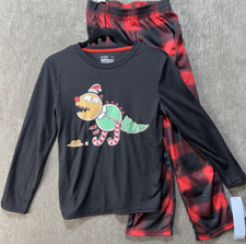 Cat  Jack Boy's Long Sleeve Christmas Pajama Set 2pc Red Plaid New with Tags