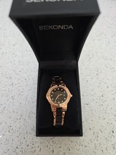 Ladies Seconda Twilight Watchrose Gold Toned Watch Is In Excellent Condition