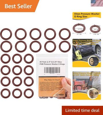 #ad 30 Durable Viton FKM O Rings for Efficient Pressure Washer Sealing Solutions $19.99