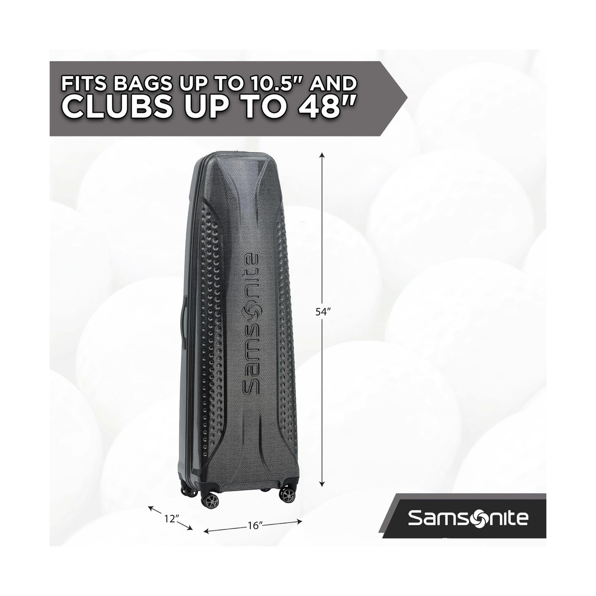 Samsonite 6850 Golf Hard-Sided Travel Cover Case - Black for sale