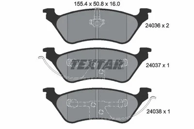 Plaquettes de frein 2403601 TEXTAR pour CHRYSLER DODGE - Photo 1/4