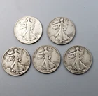 Silver Walking Liberty Half Dollar Collection Lot 1941 1942 1943 1944 1945