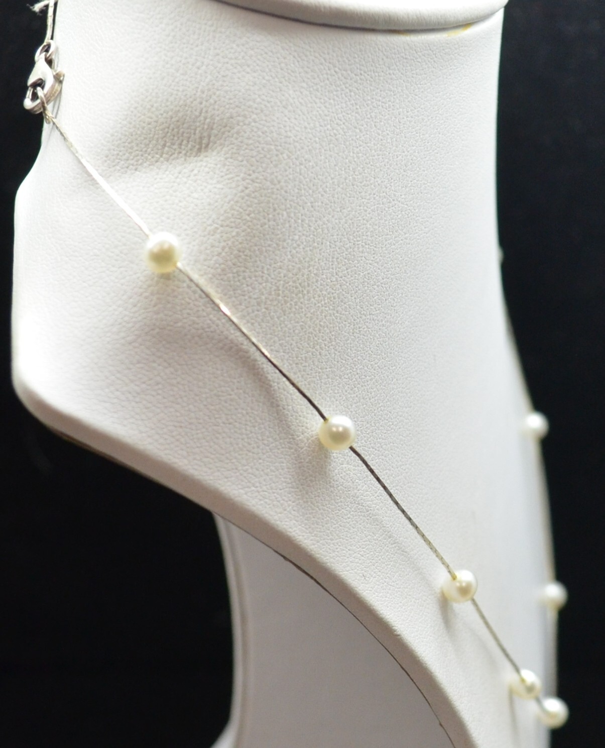 Sterling Silver Pretty Beaded Pattern Necklace #F… - image 2