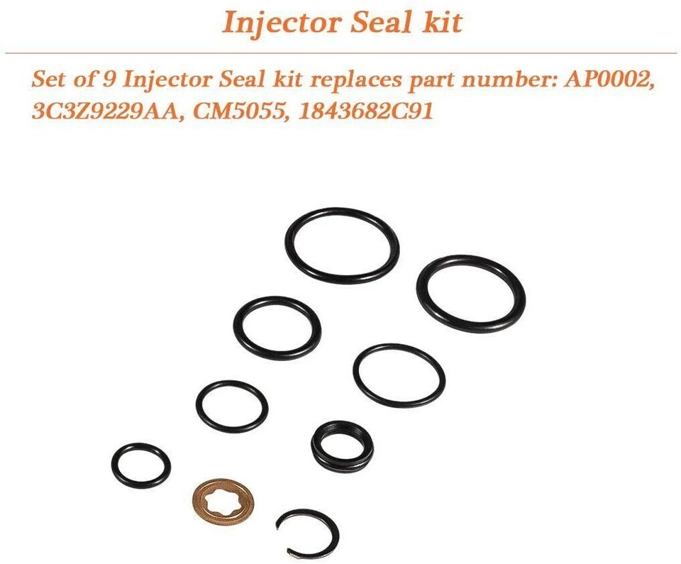 6.0L Powerstroke Oil Rail Leak Repair Kit – O-Rings & Injector Seals – For Ford Super Duty