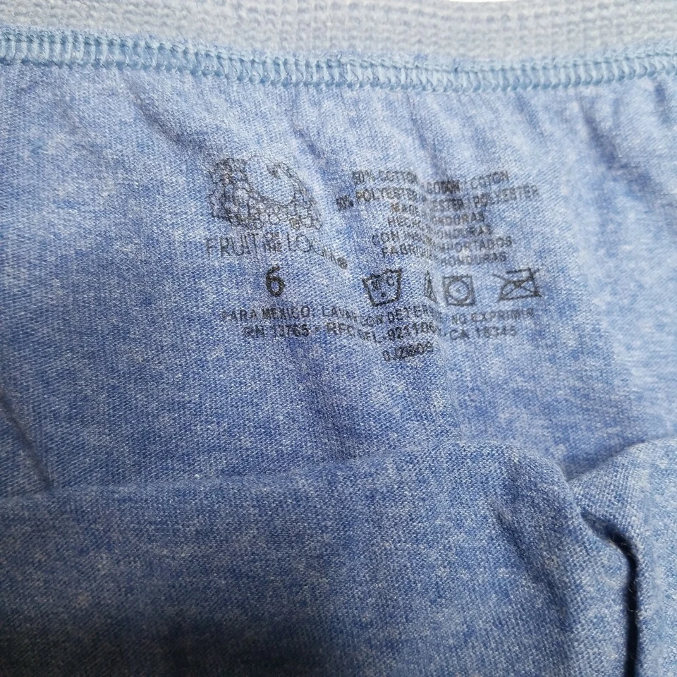 Fruit of the Loom 6 Pantalones Cortos Niño Bragas Mujer Pack de 2 Azul Blanco Foto 3 de 4