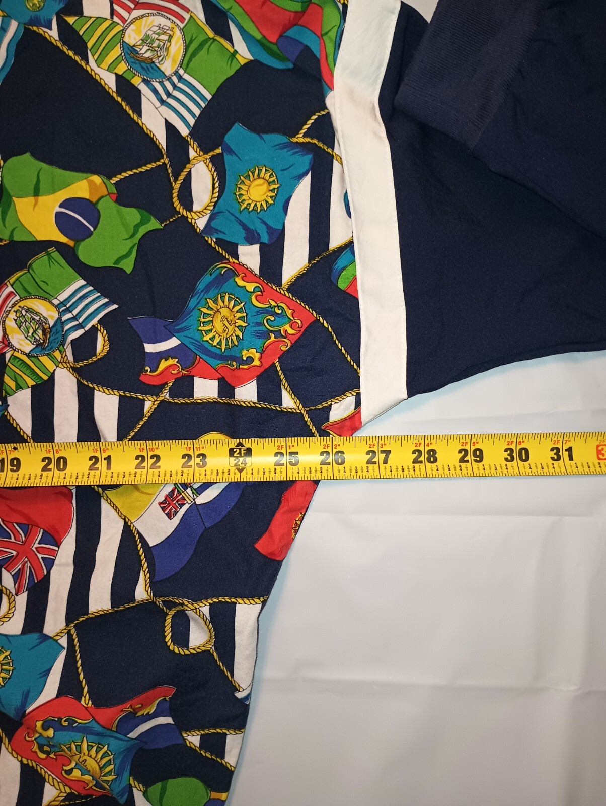 Vintage Silver Threads Multi Flags lightweight Ja… - image 2