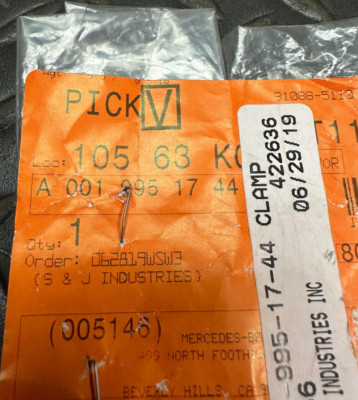 Hose Clamp - #A0019951744 - Fits Mercedes-Benz | eBay 