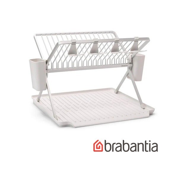 Brabantia Sink Side Light Grey Foldable Dish Rack Dryer Drainer