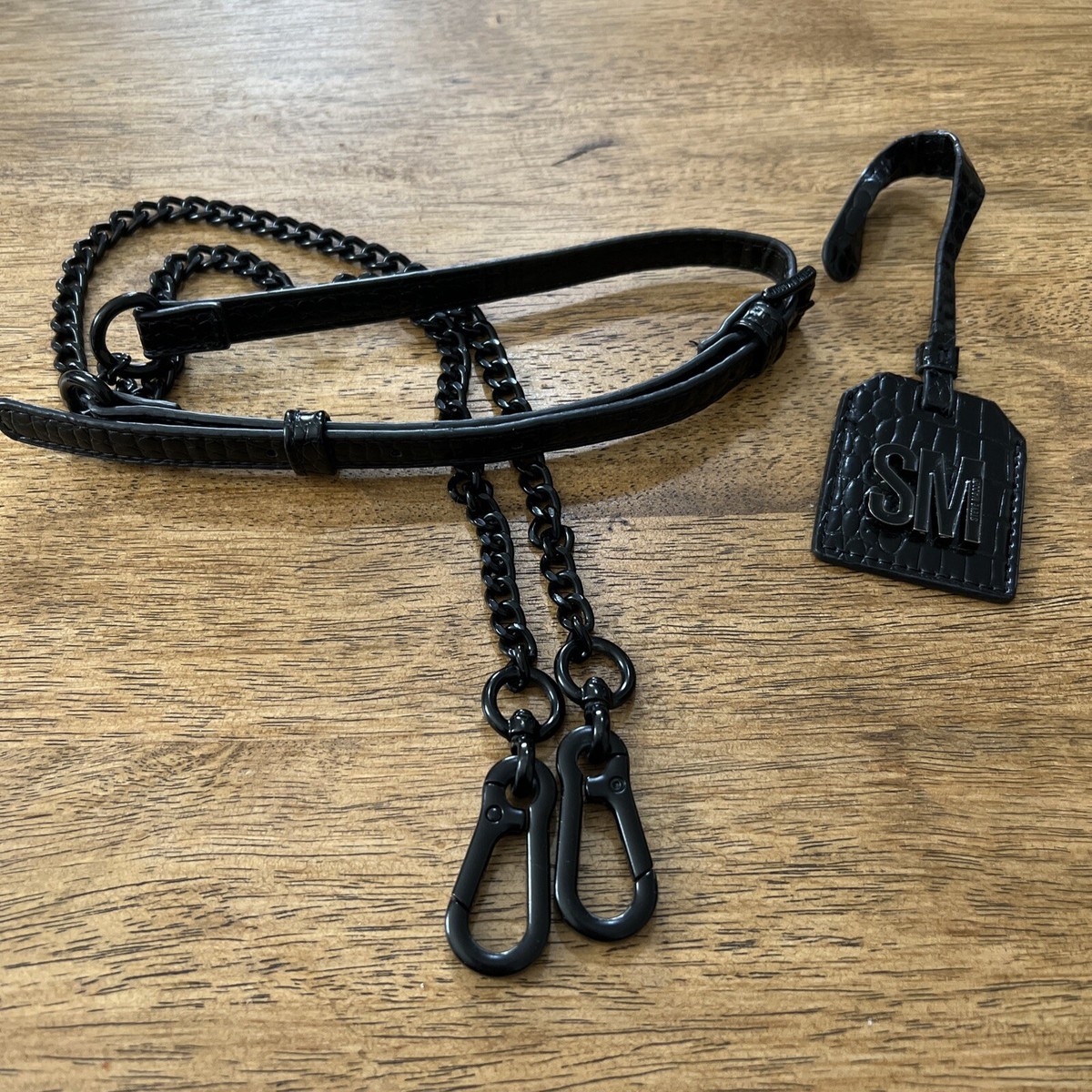 Steve Madden Replacement Strap Bag Black Chain Clip On Faux