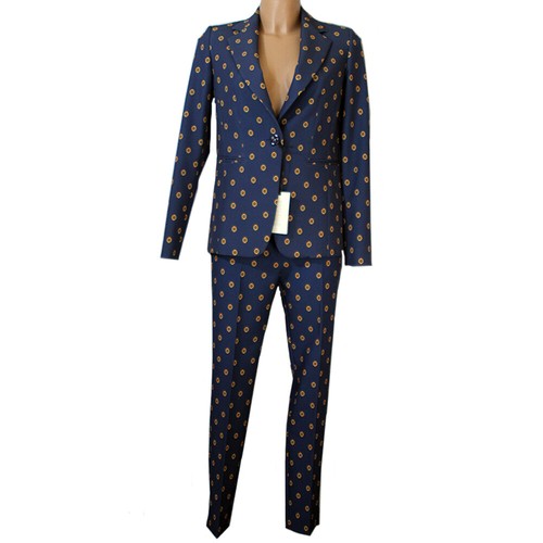 Tailleur Completo Marcello Sangiorgi donna giacca e pantalone nero bianco  blu | eBay
