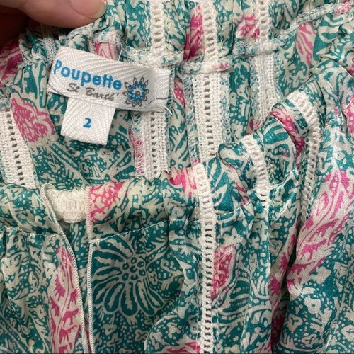 Poupette St. Barth 100% Silk Floral Mini Dress Cover Up 2 - Picture 4 of 8