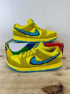 Nike SB Dunk Low Grateful Dead Bears Yellow Size 8 Pre-owned Sneakers CJ5378-700
