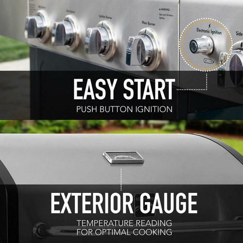 KENMORE Grill Cart Freestanding Electronic Ignition Stainless Steel Lid 4 Burner - Picture 9 of 10